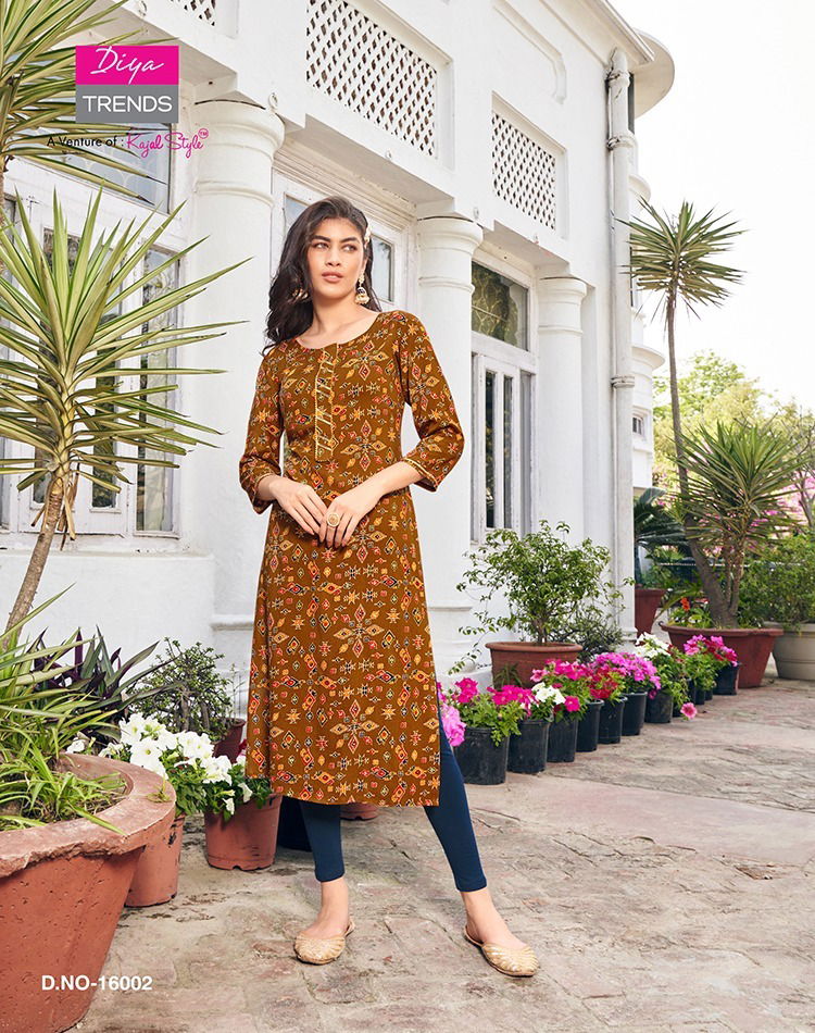 Gardencity Vol 16 By Diya Trends Printed Kurtis Catalog